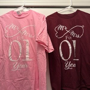 Mr and Mrs Matching anniversary T-Shirts